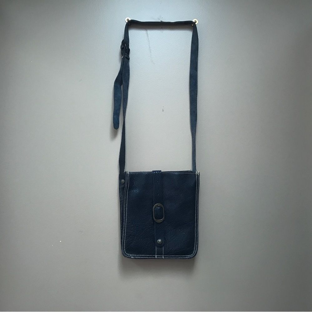 Patricia Nash Leather Dark Blue Leather Crossbody Bag - Picture 2 of 11